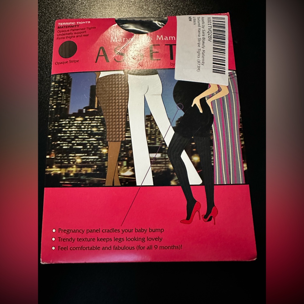 Spanx  Maternity Opaque Patterned Shaping Tights Size 1 Color- Black